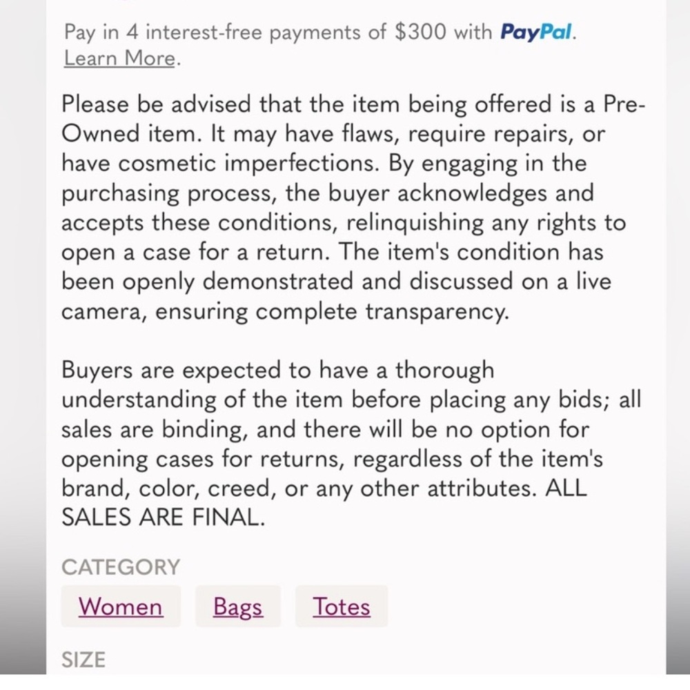 Chloe Auction; sold as is; FINAL SALE - Picture 4 of 4